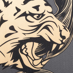 Полотенце Этель Тигр 70х146 см, 100% хлопок 160гр/м2  фото 3