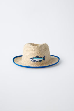 GORRO PAJA BORDADO / Azul?n