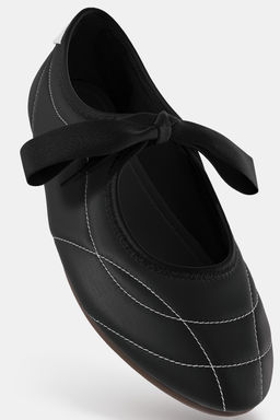 SPORTY TOPSTITCHED BALLET FLATS - Zara фото 6