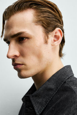 CAMISA DENIM ALGOD?N - LINO / Negro - Zara фото 5