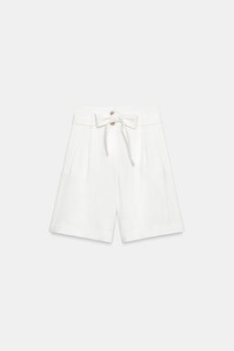 BERMUDA CINTUR?N LAZADA / Blanco - Zara фото 7
