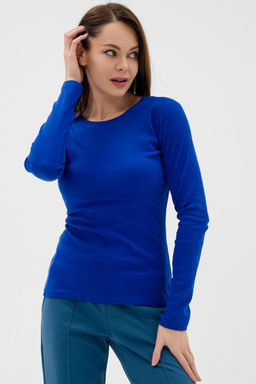 Лонгслив женский из рибаны василёк - Амадэль фото 14