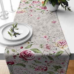 Вивьен Скатерть-дорожка на стол 145х50см, хлопок Комфорт 171г/м2, упаковка классическая 28х41см, Домашняя мода (Россия)
