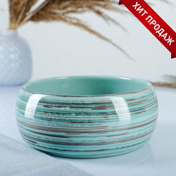 Судок для запекания Борисовская керамика «Скандинавия», 900 мл, 16.5×6.5 см, бирюзовый