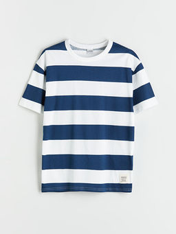 Bisiklet Yaka ?izgili Erkek ?ocuk Ti??rt