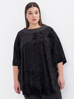 Блузка из бархата TU03611BLK01 - Артесса фото 6