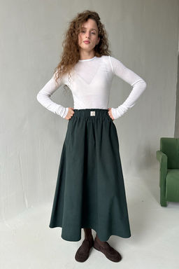 Юбка женская NATURE087/03/Темно-зеленый