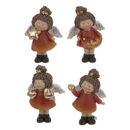 Фигурка декоративная "Девочка-Ангел", L7 W4 H9 см, 4в.