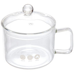 Кастрюля из боросиликатного стекла 1,35л "Хай-Тек" со стеклянной ручкой