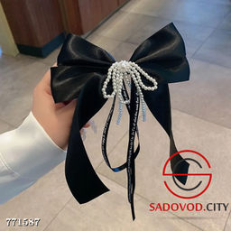 Атласная заколка для волос с бантом и лентой - Bruno фото 6