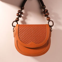 Ручки для сумки, 2 шт., вощёный шнур/дерево, 46.5×4 см, цвет коричневый