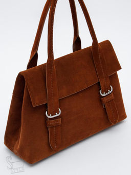 Сумка женская кожаная 1092M brown Polina&Eiterou