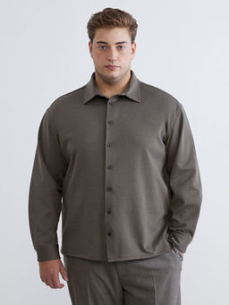 B?y?k Beden Regular Fit Uzun Kollu Erkek G?mlek