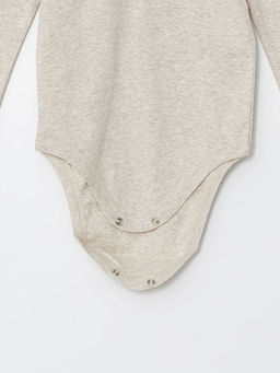 Bisiklet Yaka Uzun Kollu Basic Erkek Bebek ??t??tl? Bodysuit