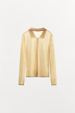 100% WOOL POLO CARDIGAN - Zara фото 4