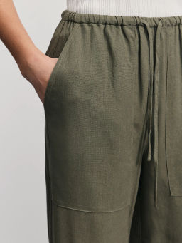 Широкие брюки изо льна / Zarina  фото 5