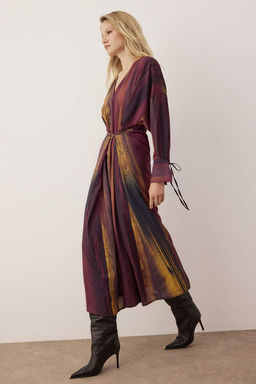 Vucut Secmeyen Murdum Soyut Maxi Dokuma Elbise TWOAW26EL00244