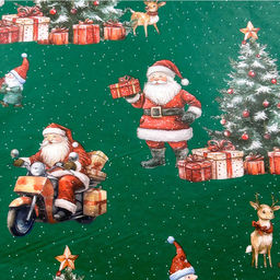 Цена за 1 шт. Набор ErichKrause Decor 4 листа упаковочной бумаги тишью В гостях у Санты 50х70см