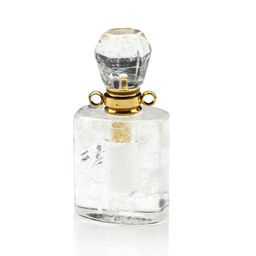 Парфюмерный флакон-кулон из горного хрусталя 18*12*36мм