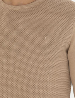 Верблюжий трикотаж приталенного кроя с круглым вырезом - Cacharel фото 7