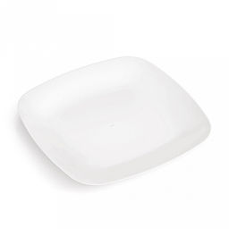 Тарелка плоская пластмассовая "Квадро" д220мм, h20мм, белый (Россия)
