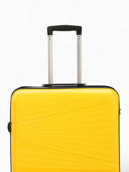 Чемодан на колёсах большой 111 л (L), на молнии, кодовый замок, 4 колеса, жёлтый