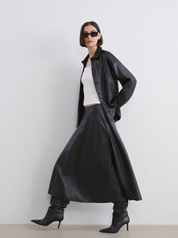 Deri G?r?n?ml? Klo? Etek