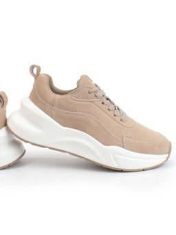 05-A504-4 DK. BEIGE Кроссовки женские (натуральная замша)