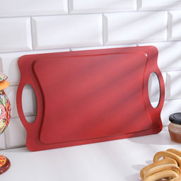 Поднос деревянный с ручками «Хохлома», ручная роспись, 38×23 см