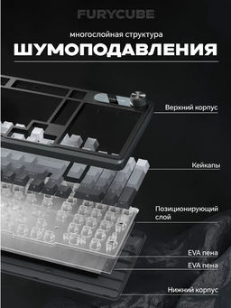 Клавиатура игровая мембранная, водонепроницаемая, бесшумная (3743)