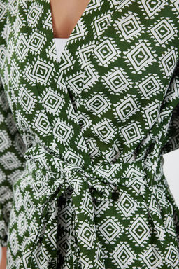 Cicek Desenli Kusakl? Mini Dokuma Balon Kollu %100 Pamuklu Plaj Kimono&Kaftan TBESS22KM0022 - Trendyolmilla фото 12