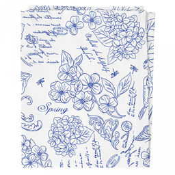 "Жозефина, синий" Скатерть 180х145см, длина стола до 140см, на 6 персон, хлопок "Премиум" 186г/м2, "Домашняя мода" (Россия)