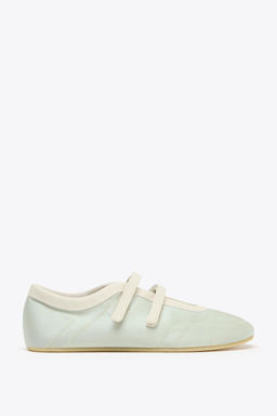 SATIN EFFECT TOPSTITCHED BALLERINAS - Zara фото 19