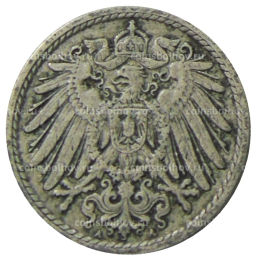 Монета 5 пфеннигов 1906 года A Германия