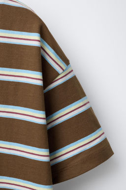 CAMISETA ESTAMPADA RAYAS / Marr?n - Zara фото 5