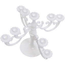 Цена за 2 шт. Свечи для торта "Торжество" 9 шт. с канделябром 13,5*13 см, Белый