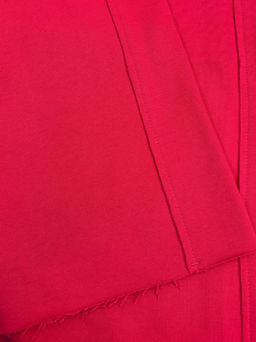 Брюки из футера для девочки с лампасом 22-5698 красный - Mini maxi фото 5