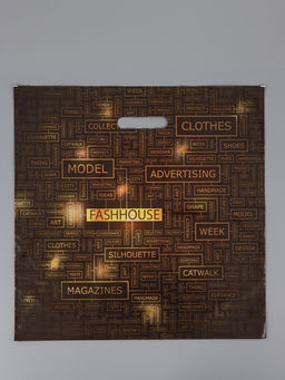 Цена за 50 шт. Пакет "Золотой стиль", полиэтиленовый с вырубной ручкой, 45 х 45 + 3 см, 65 мкм