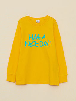 Bisiklet Yaka Bask?l? Uzun Kollu Erkek ?ocuk Pijama Tak?m? - Waikiki фото 2