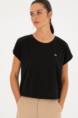 U. S. Polo Assn / Женская черная футболка - U.s. polo assn фото 3