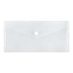 Цена за 10 шт. Папка-конверт на кнопке travel, 150 мкм, Calligrata Standard, прозрачная, белая