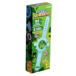 Часы-проектор Динозавры, световые эффекты, 24 картинки, цвет голубой - Zabiaka фото 5