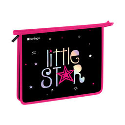 Папка для тетрадей А5, молния сверху Berlingo "Little Star" (PP05-EX-1206) пластик