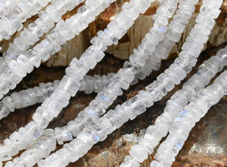 Бусины из натурального лунного камня (адуляр) диски 4*1,5мм, 32см, 155 бусин Радуга камня