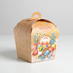 Коробка кондитерская, упаковка «С Великой Пасхой», 17×17×20 см