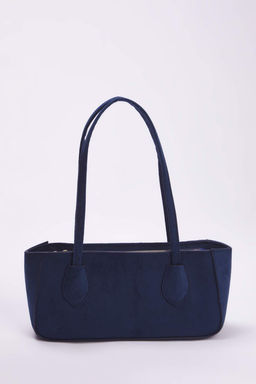 Koyu Lacivert Suet Kad?n El Ve Omuz Canta TAKSS25OC00005