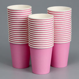 Стакан бумажный, однотонный, цвет розовый, 250 мл, 50 шт. - Страна карнавалия фото 2