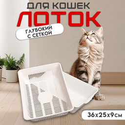 Туалет глубокий с сеткой 36×25×9 см, белый