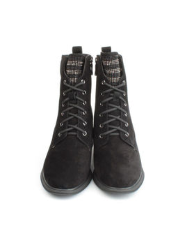 04-M3-H238 BLACK Ботинки зимние женские (натуральная замша, натуральный мех) - Фабричный китай фото 8