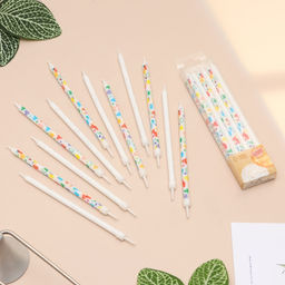 Свечи для торта Сердца, 12 шт., белые - Страна карнавалия фото 2